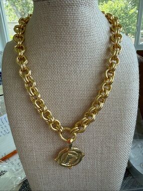 Gold-Tone Rope Link Pendant Necklace - Women Jewelry